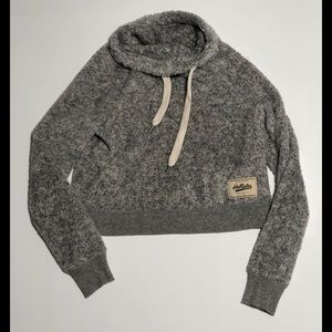 Hollister Gray Cowlneck Sherpa
